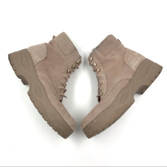 Steve Madden Maximo Faux Fur Suede Lace Up Platform Boot Size 8.5 - Picture 6 of 11